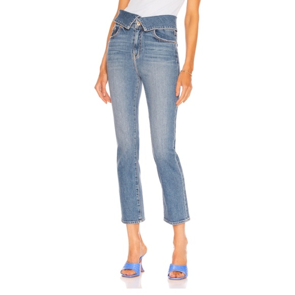 Jonathan Simkhai Denim - NWT - JONATHAN SIMKHAI STANDARD River With Fold Over Waistband Straight